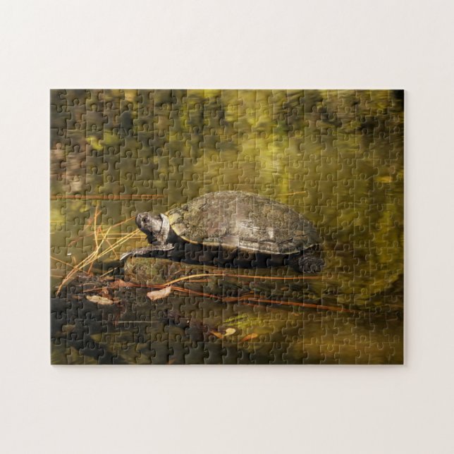 Puzzle - Turtle on Log in Pond (Horizontal)
