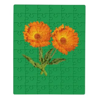 Puzzle - Two Orange Flowers