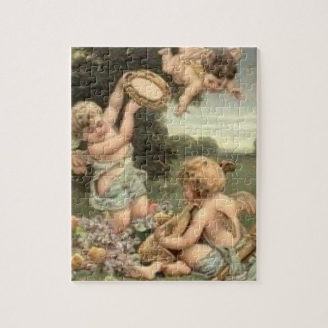 Puzzle Vintage Elegant Art Cherubs (Vertical)