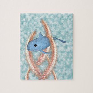 Puzzle - Whale Swimming through Grass