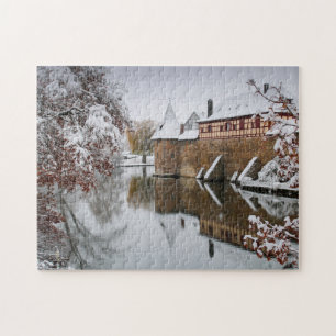 Puzzle Winter in Germany, Weißenburg in Bay.