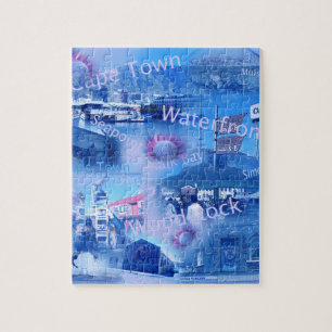 Puzzle with a gift box about Cape Town