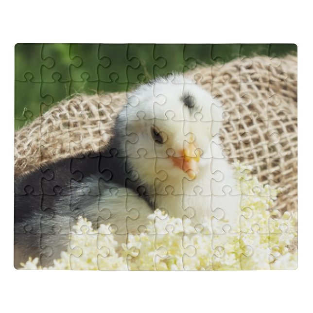 puzzle with, animals, happy living on farm (Puzzle Horizontal)