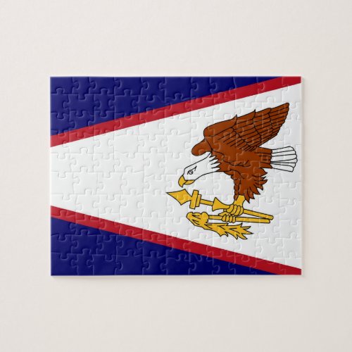 Puzzle with Flag of American Samoa