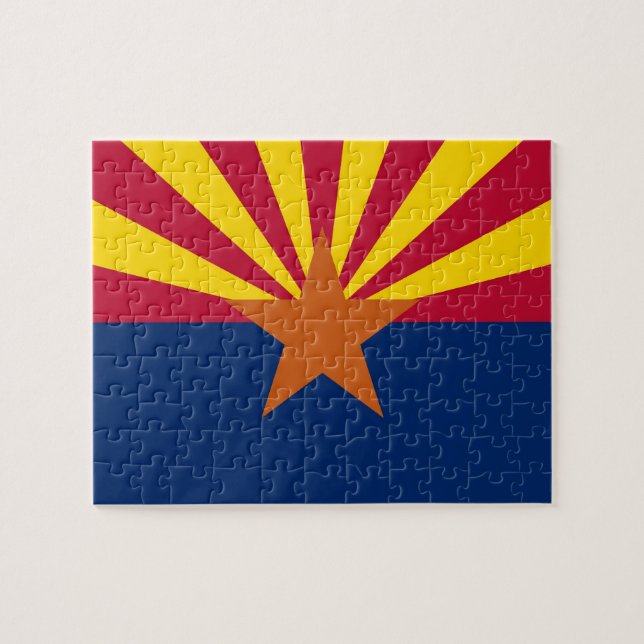 Puzzle with Flag of Arizona State (Horizontal)