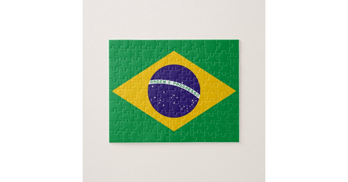 Puzzle with Flag of Brazil | Zazzle