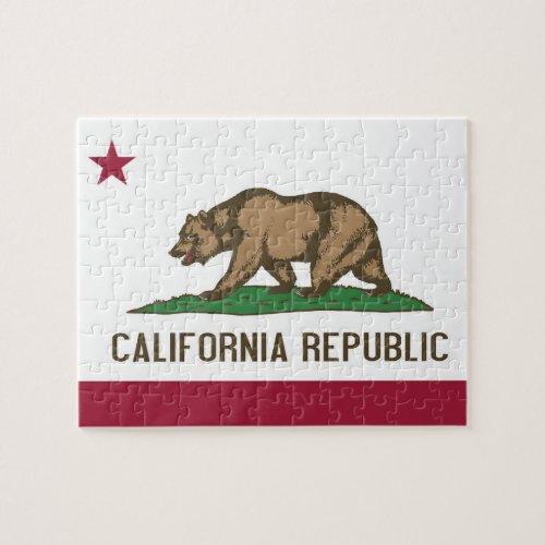 Puzzle with Flag of California State