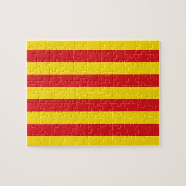 Puzzle with Flag of Catalonia, Spain (Horizontal)
