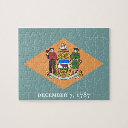 Puzzle with Flag of Delaware State