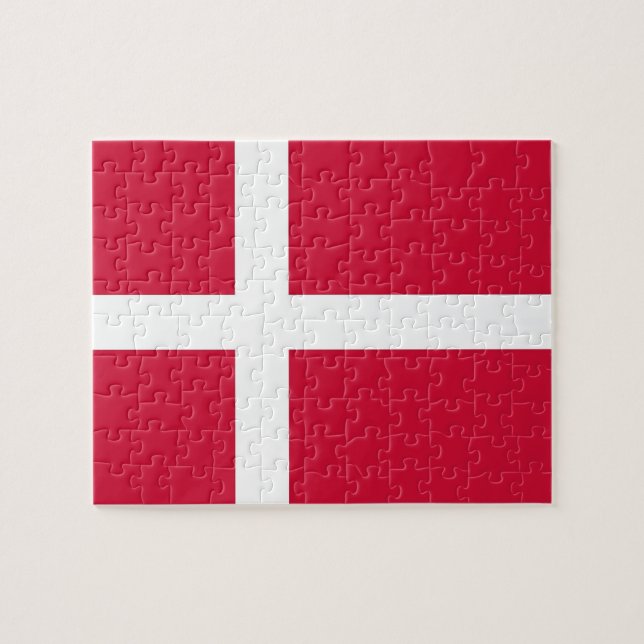 Puzzle with Flag of Denmark (Horizontal)