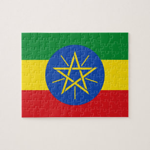 Puzzle with Flag of Ethiopia