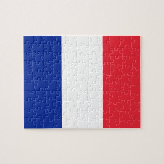 Puzzle with Flag of France (Horizontal)