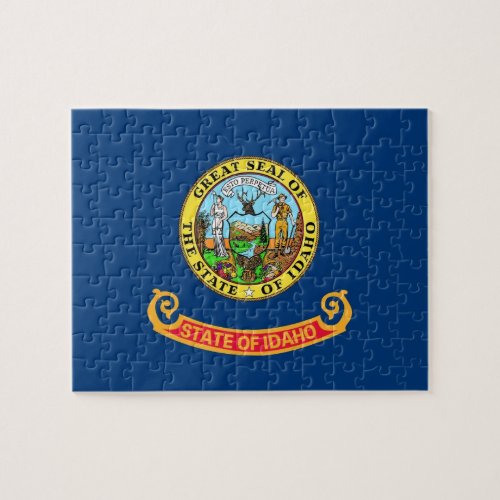 Puzzle with Flag of Idaho State