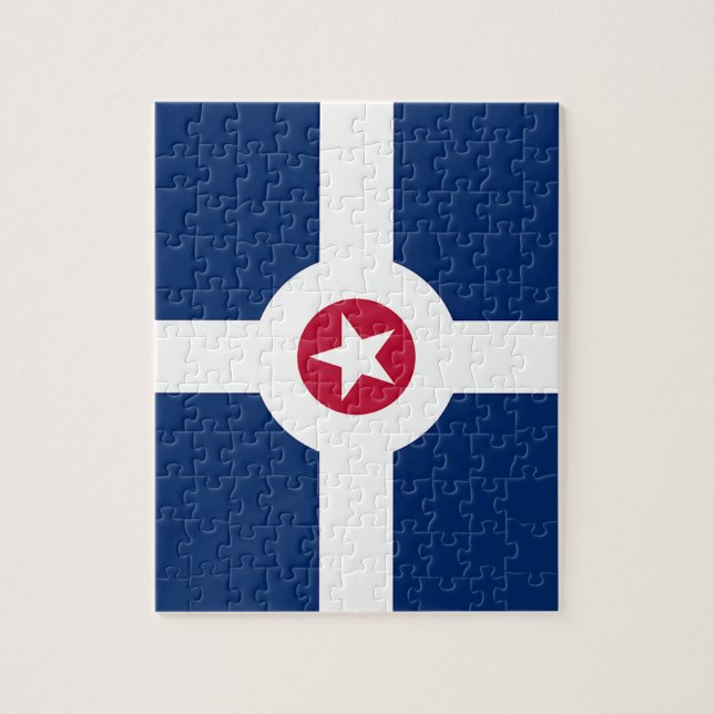 Puzzle with Flag of Indianapolis City (Vertical)