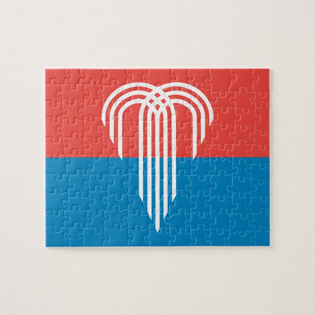 Puzzle with Flag of Kansas City, Missouri (Horizontal)