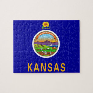 Puzzle with Flag of Kansas State