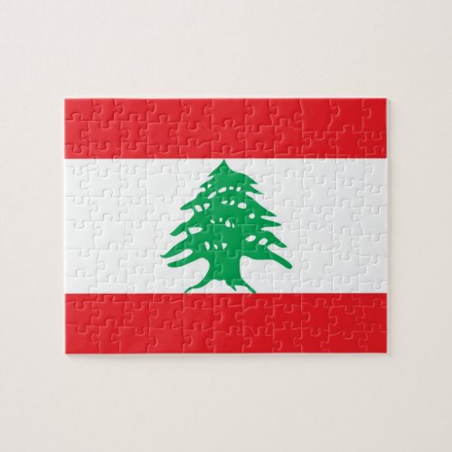 Puzzle with Flag of Lebanon