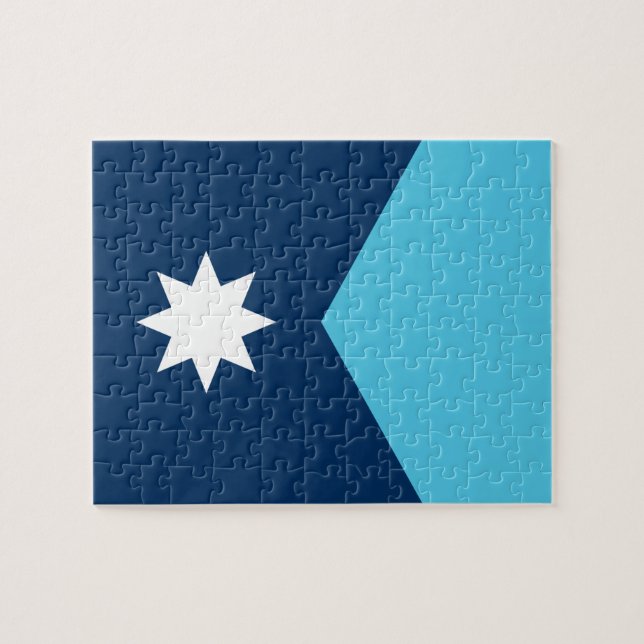 Puzzle with Flag of Minnesota, USA (Horizontal)