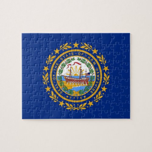 Puzzle with Flag of New Hampshire State