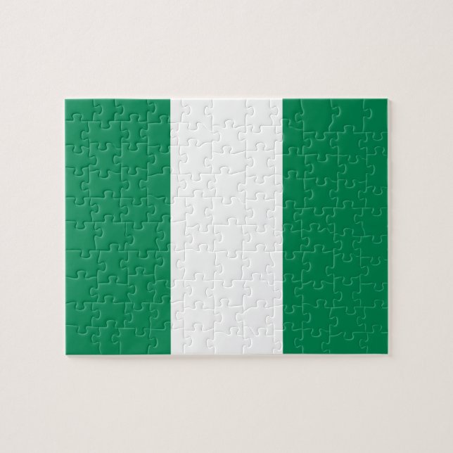 Puzzle with Flag of Nigeria (Horizontal)