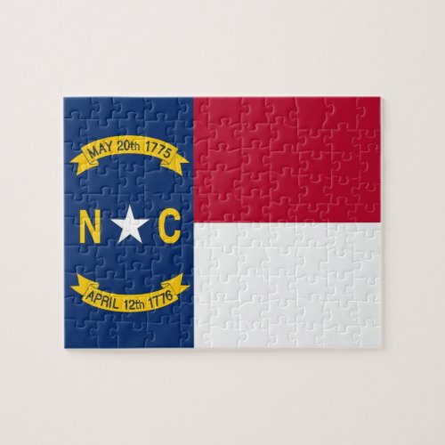 Puzzle with Flag of North Carolina State