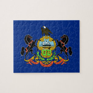 Puzzle with Flag of Pennsylvania State