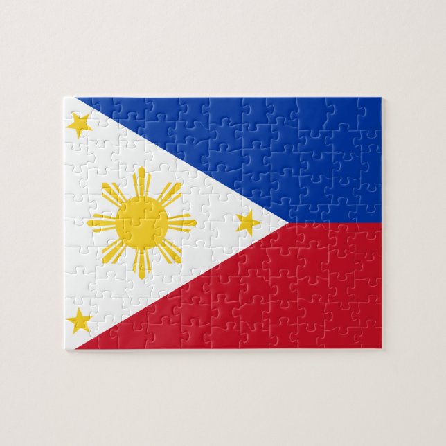 Puzzle with Flag of Philippines (Horizontal)