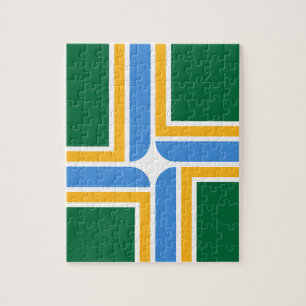 Puzzle with Flag of Portland City