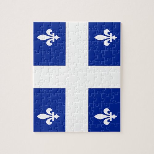 Puzzle with Flag of Quebec Canada