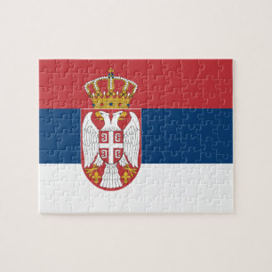 Puzzle with Flag of Serbia