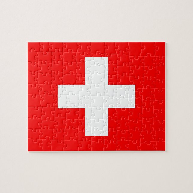 Puzzle with Flag of Switzerland (Horizontal)