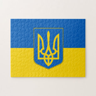 Puzzle with Flag of Ukraine