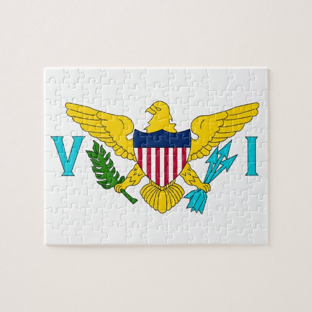 Puzzle with Flag of Virgin Islands (Horizontal)