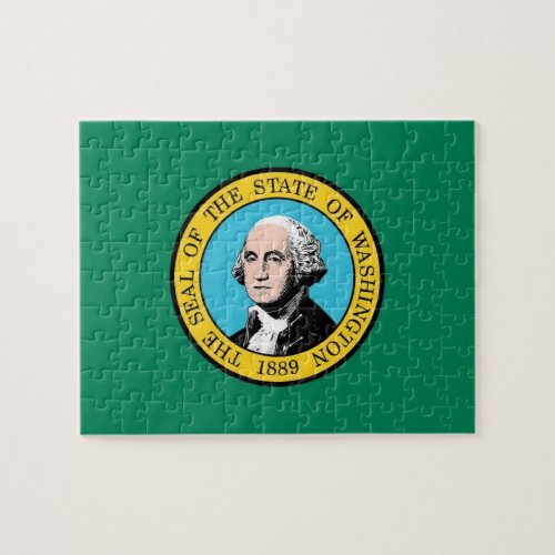 Puzzle with Flag of Washington State