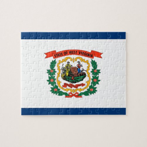 Puzzle with Flag of West Virginia