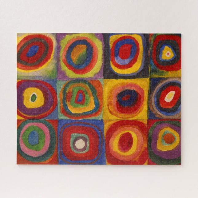 Puzzle with Kandinsky's Squares and Circles (Horizontal)