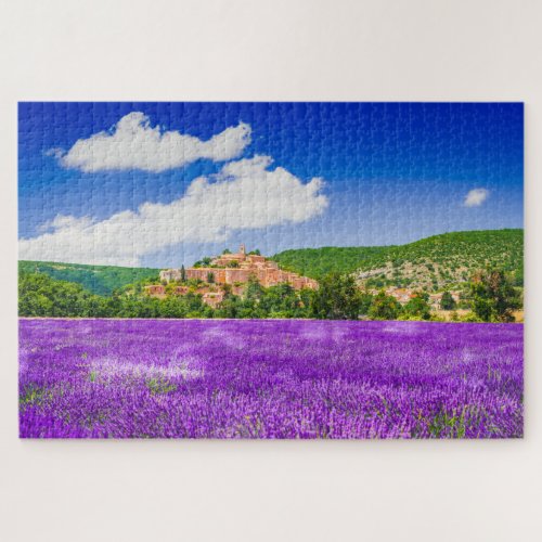Puzzle with lavender field in Provence