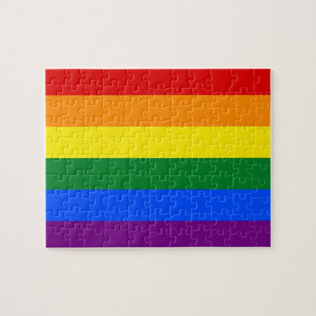 Puzzle with Rainbow Flag (Horizontal)