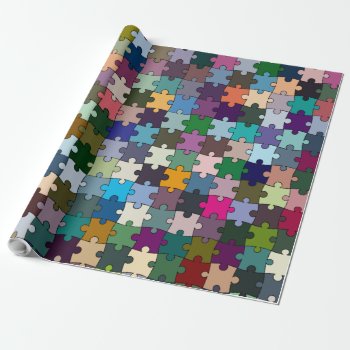 Puzzle Wrapping Paper by ellejai at Zazzle