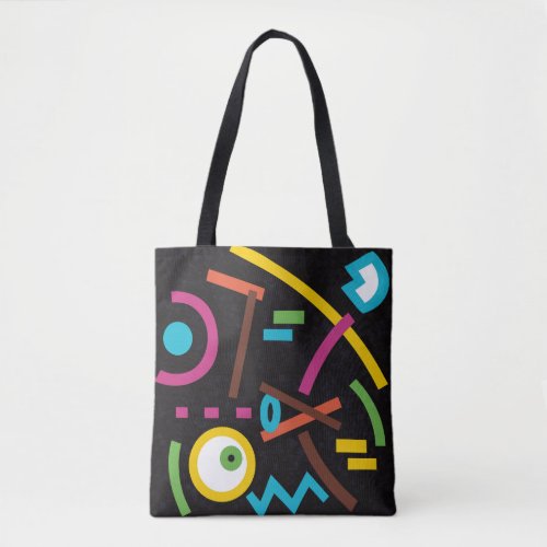 Puzzled Abstract Art Colorful Tote Bag