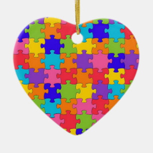 Puzzled Collection Ceramic Ornament