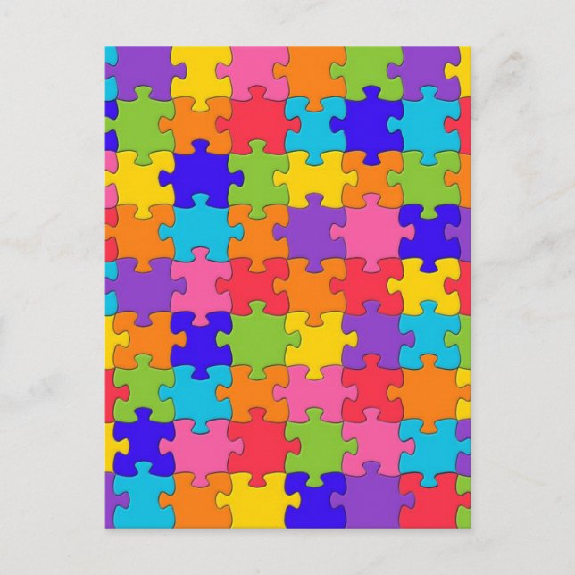 Puzzled Collection Postcard (Front)