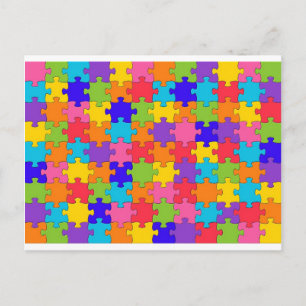 Puzzled Collection Postcard