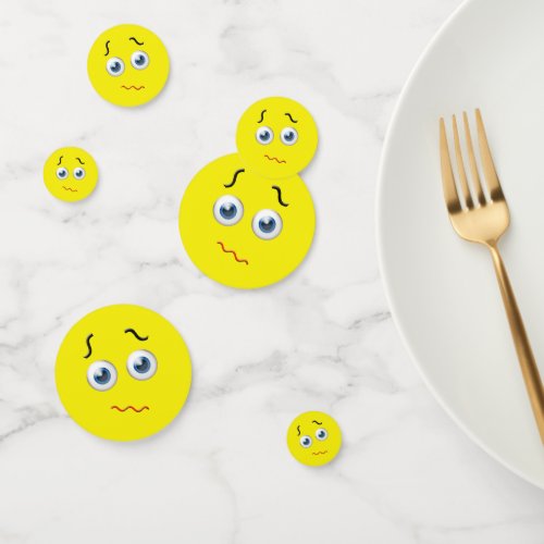 Puzzled Emoji Confetti