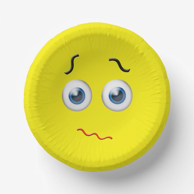 Puzzled Emoji Paper Bowls (Front)