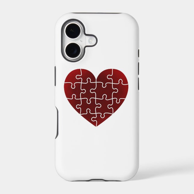 Puzzled Hearts Iphone Case (Back)