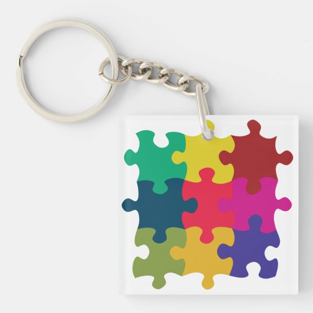 Puzzled Keychain (Front)