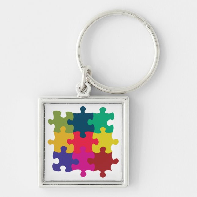 Puzzled Keychain (Front)