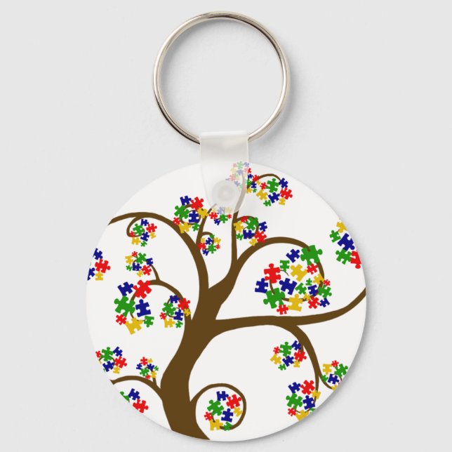 Puzzled Tree of Life Keychain (Front)