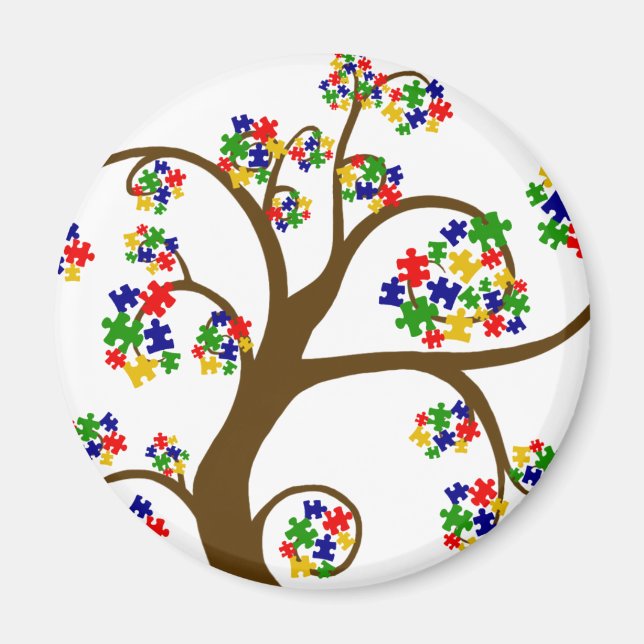 Puzzled Tree of Life Magnet (Front)